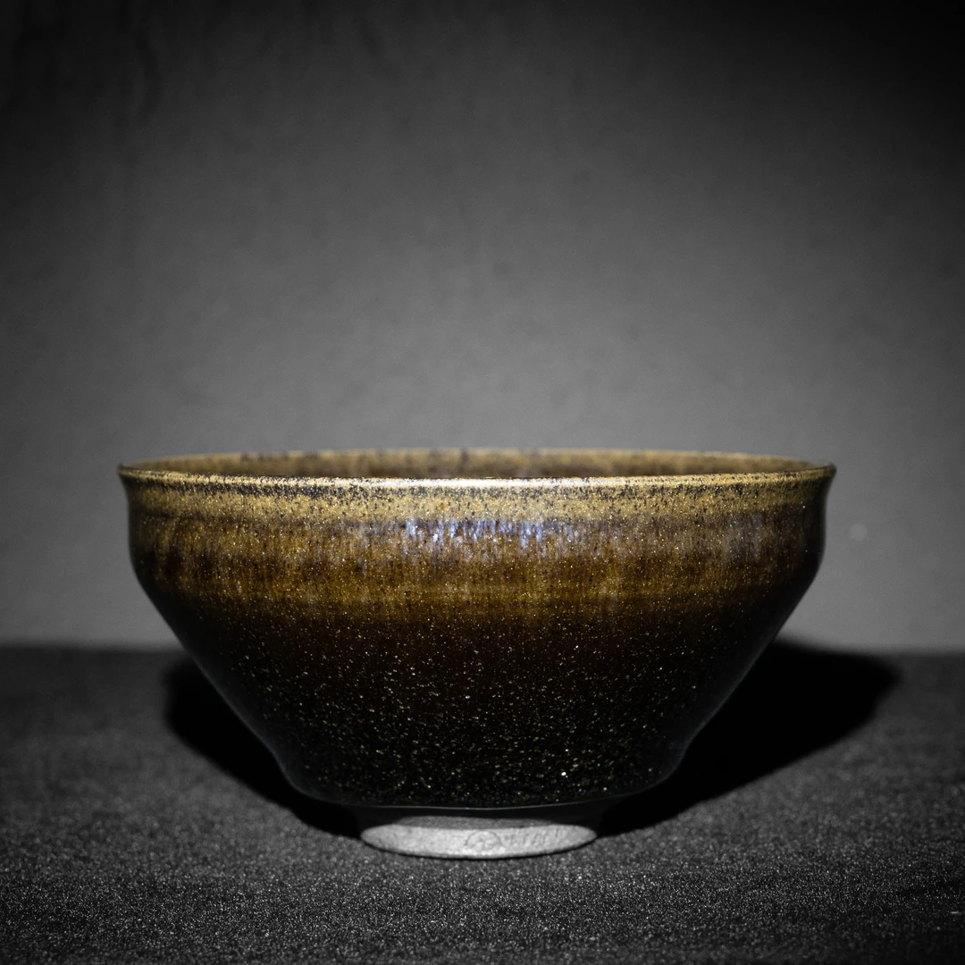 五里亭编码80821建盏大束口主人杯尺寸10.5x5.7金沙乌金玉