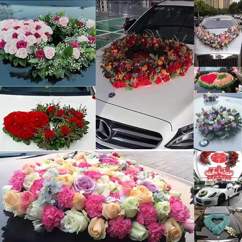 【鑫展】带吸盘婚车花泥多种形状用于结婚装饰花店花艺材料