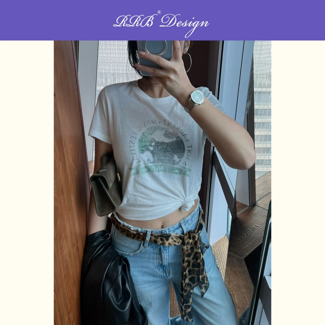 RRB Design「SL T恤」复古个性街头感做旧艺术图案百搭圆领短袖T恤