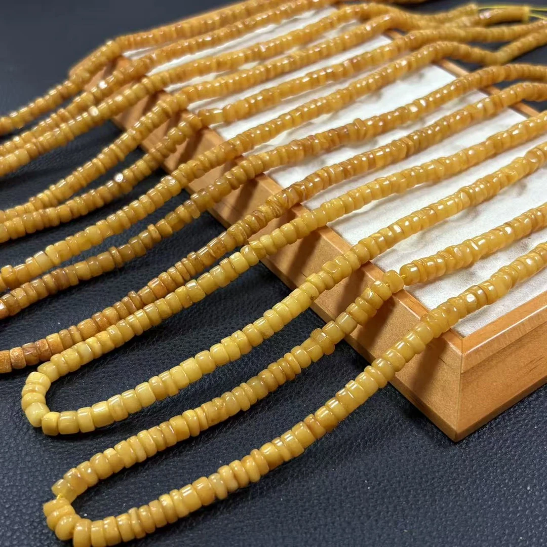 「戴琴珠宝」DQ4219-蜜蜡随形6-7mm左右长链（多样性发其一）