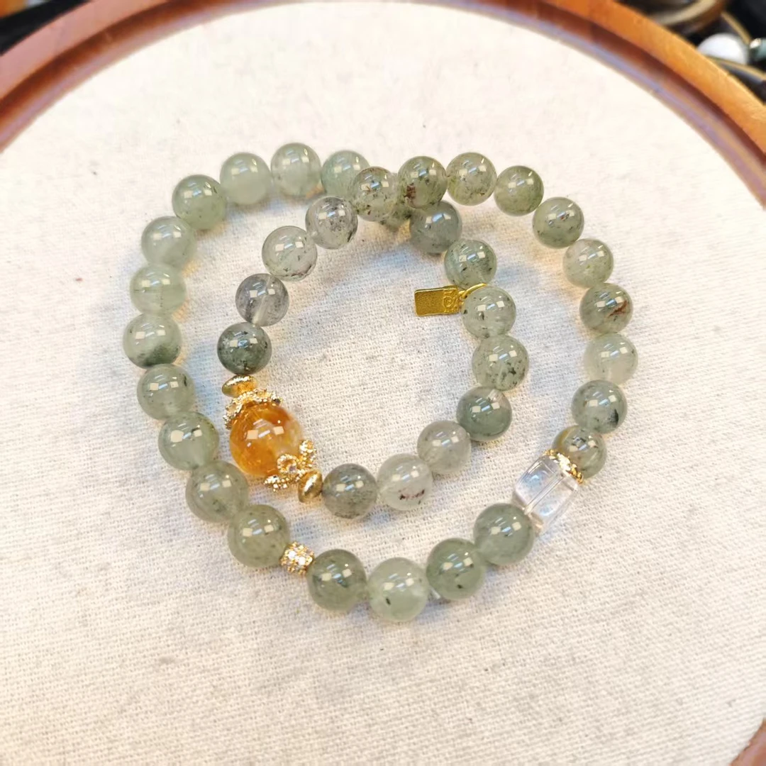 【清幽】绿幽灵双圈手链 9+（多样发其一）YX128