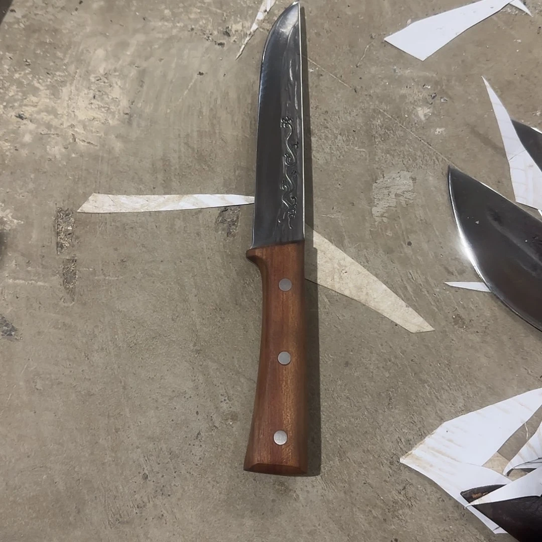 高碳锰钢炮弹钢手工锻打分割刀