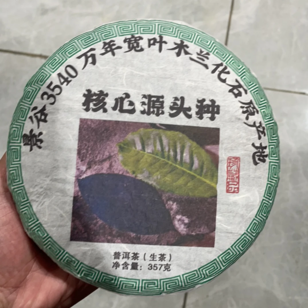 2020年 景谷3540万年宽叶 核心源头钟 普洱生茶 357克饼（052号）