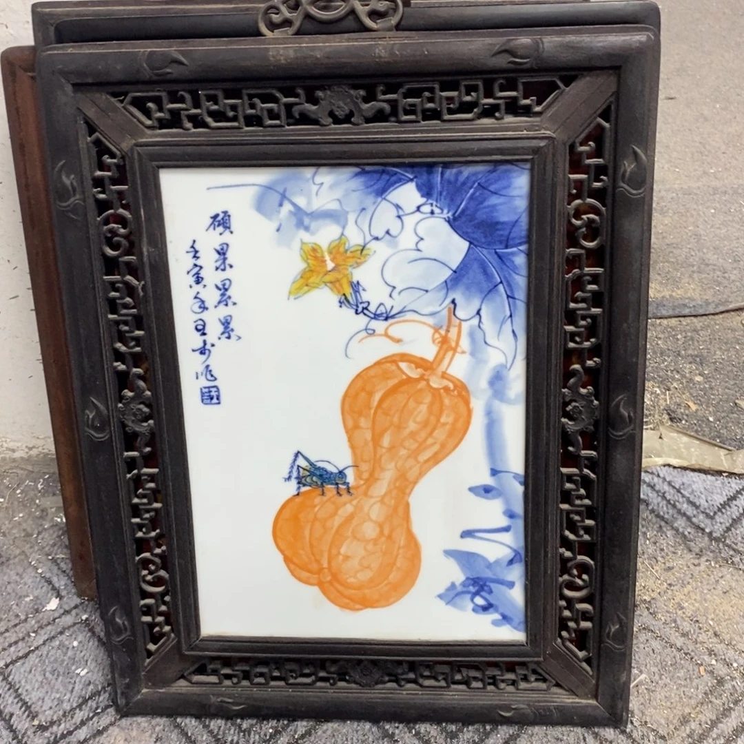 瓷片50*40 景德镇瓷板画柴窑烧制