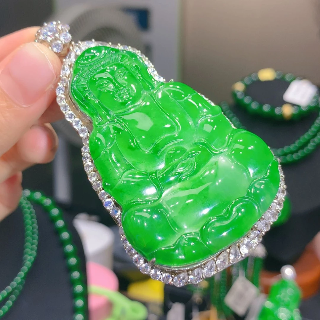 【闪购商品】翡翠银S925镶嵌颈饰7柒姐