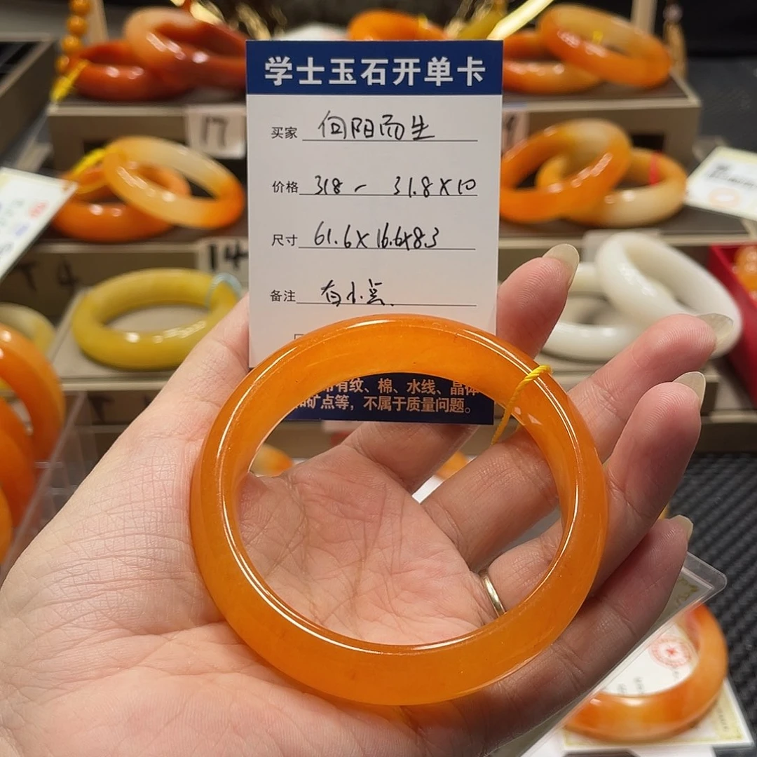 未镶嵌石英质玉（黄龙玉）手镯向**生