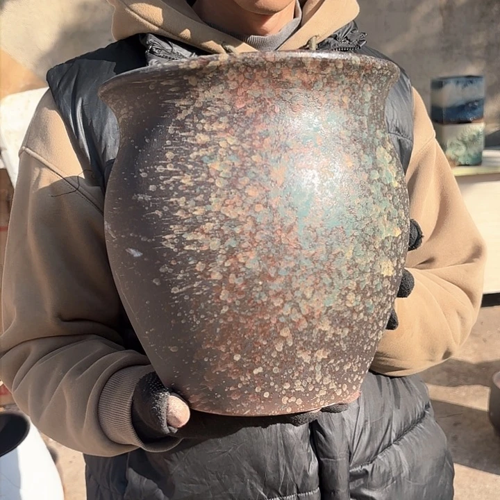 红陶泼墨口径22高度23