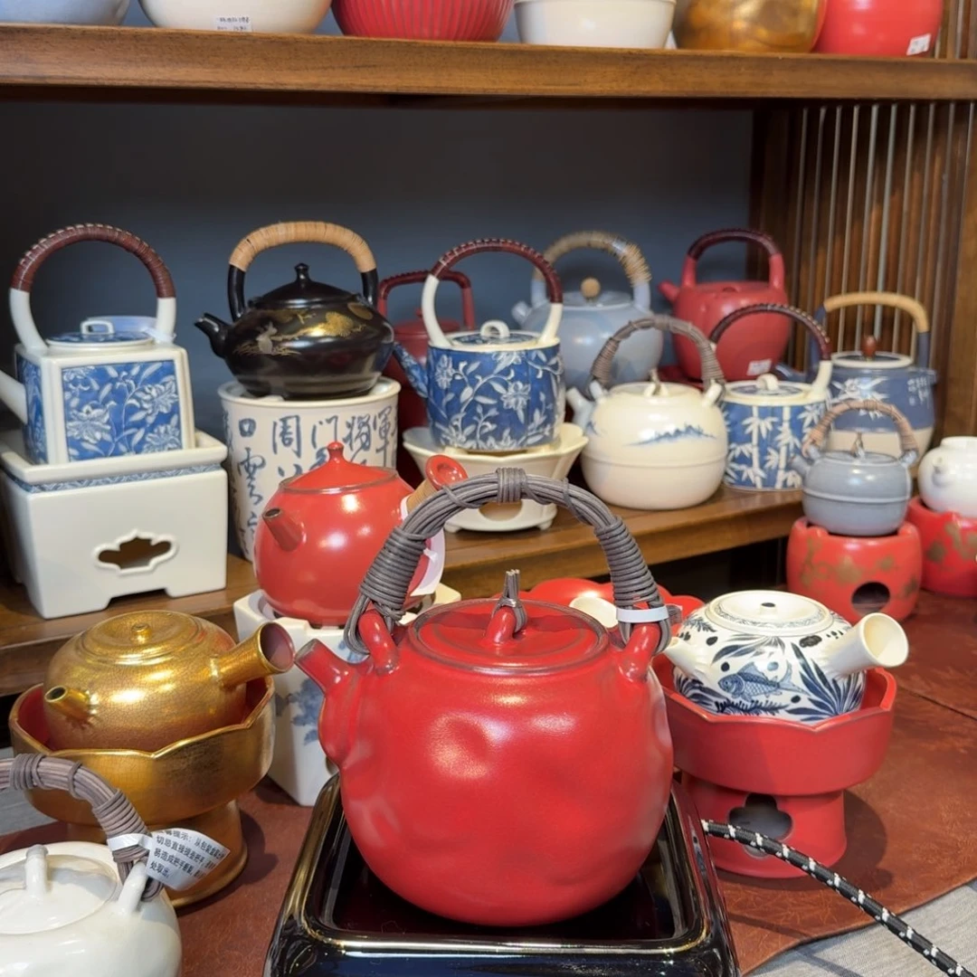 石***，青花瓷莺歌烧电陶炉枫叶