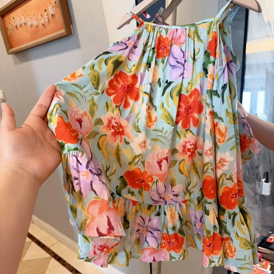 116花园  新款女童夏季绵绸小吊带裙背心裙