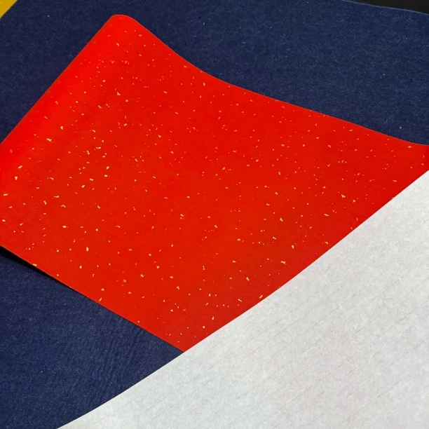 【纳米万年红冷金长卷】大风半生熟毛笔书法作品宣纸