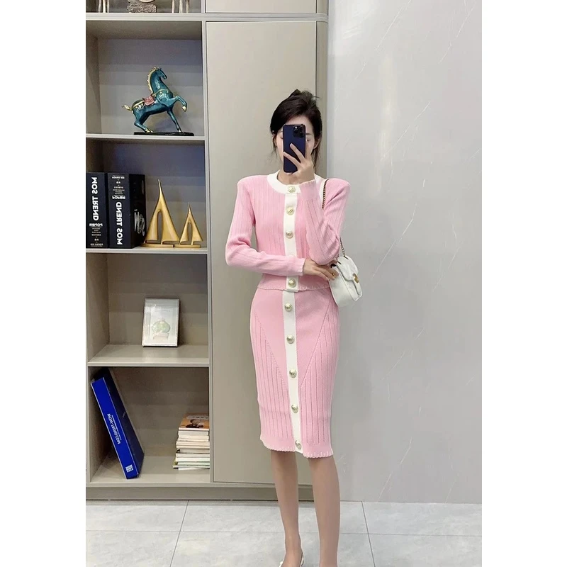 117-153-160新中式气质名媛时尚奢针织显瘦温柔上衣百搭小香风