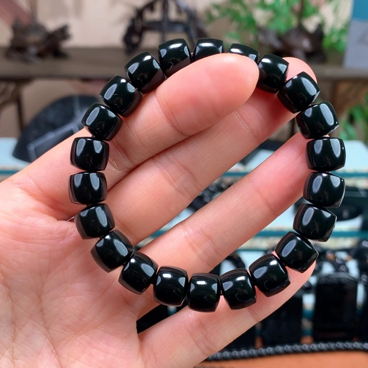 和田玉（青玉）手链未镶嵌