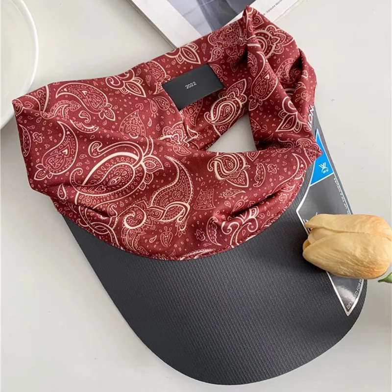 （新款空顶帽）外贸原单运动空顶帽速干防晒帽潮流印花帽子R