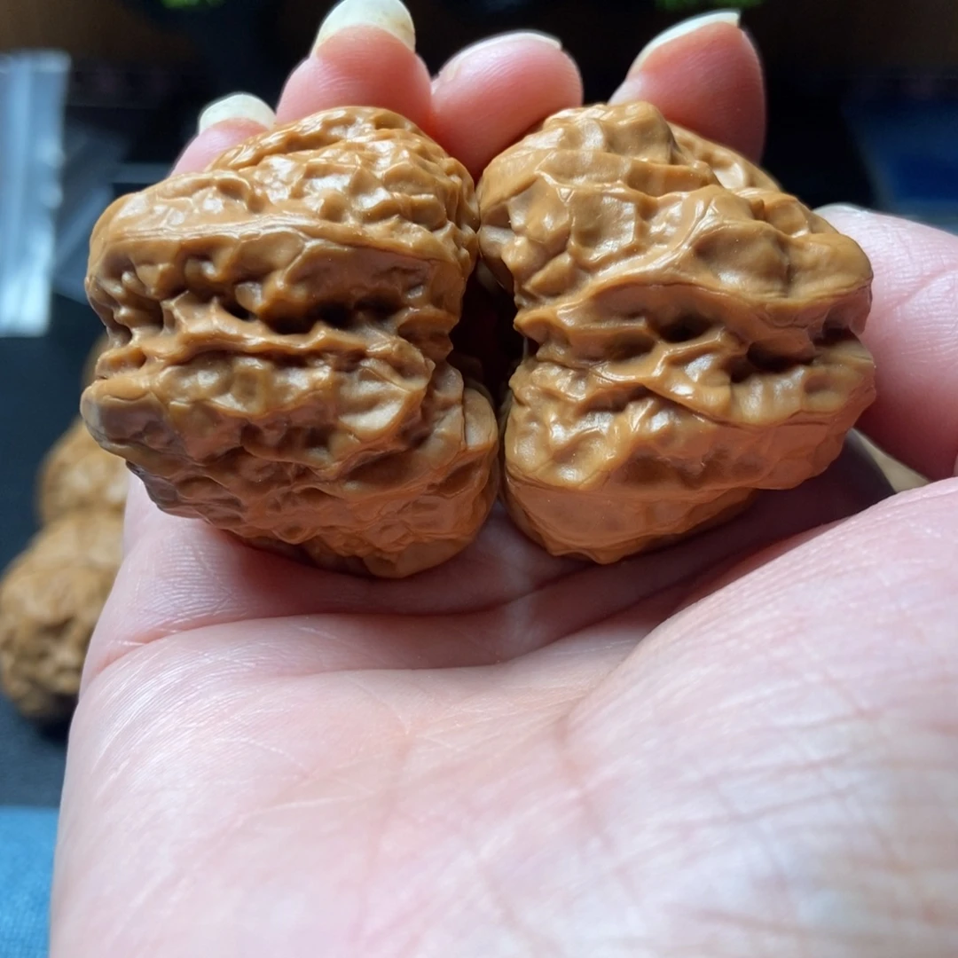 消***豆把件文玩核桃蛤蟆头