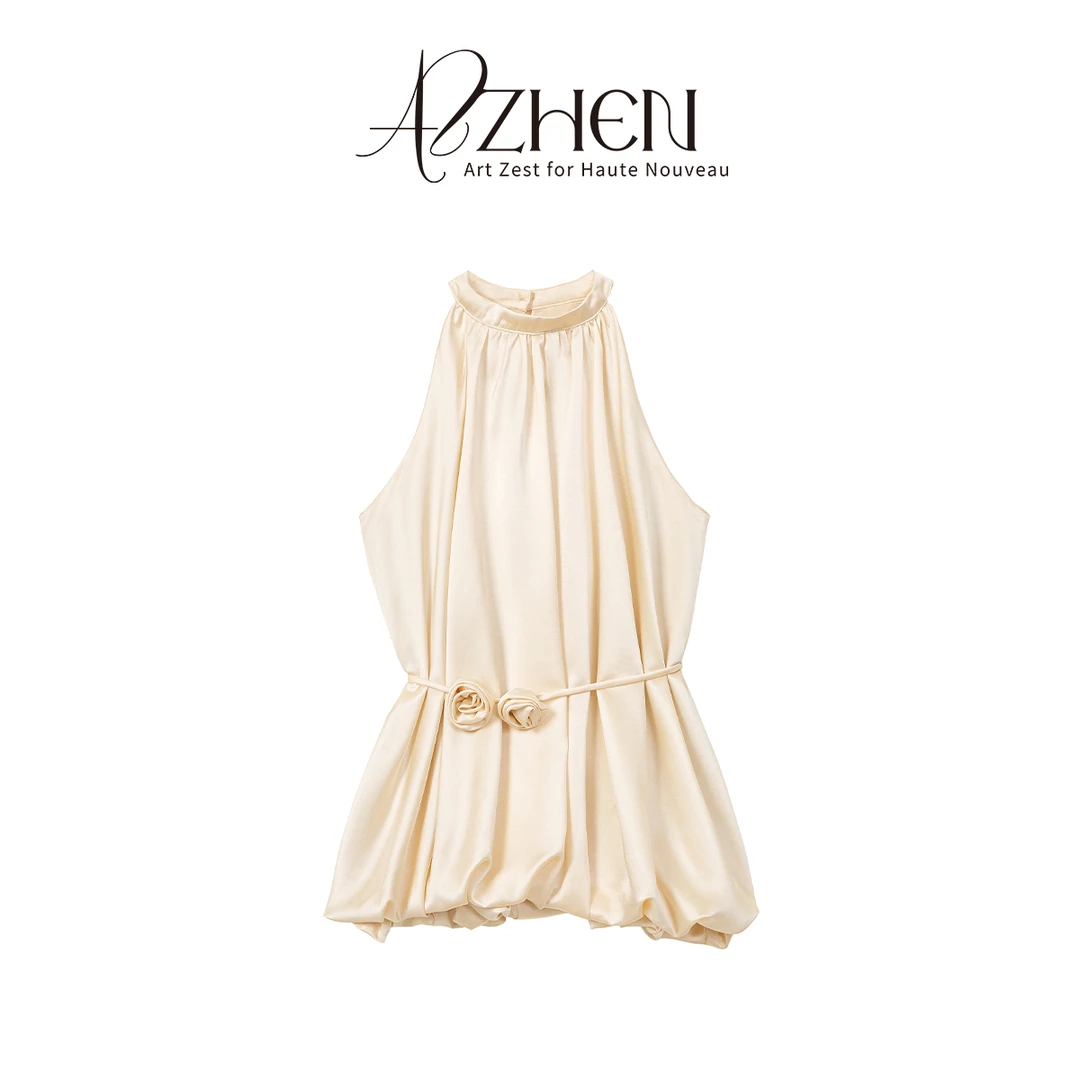 AZZHEN【鎏光浮梦】千金花苞无袖挂脖套装AZ4KSZ27-ST/AZ4KSZ28-SQ