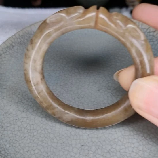 摆件开片瓷器瓷片摆件