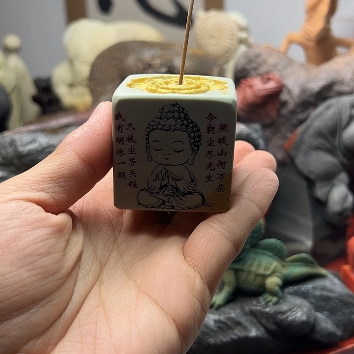 东北石松花石摆件