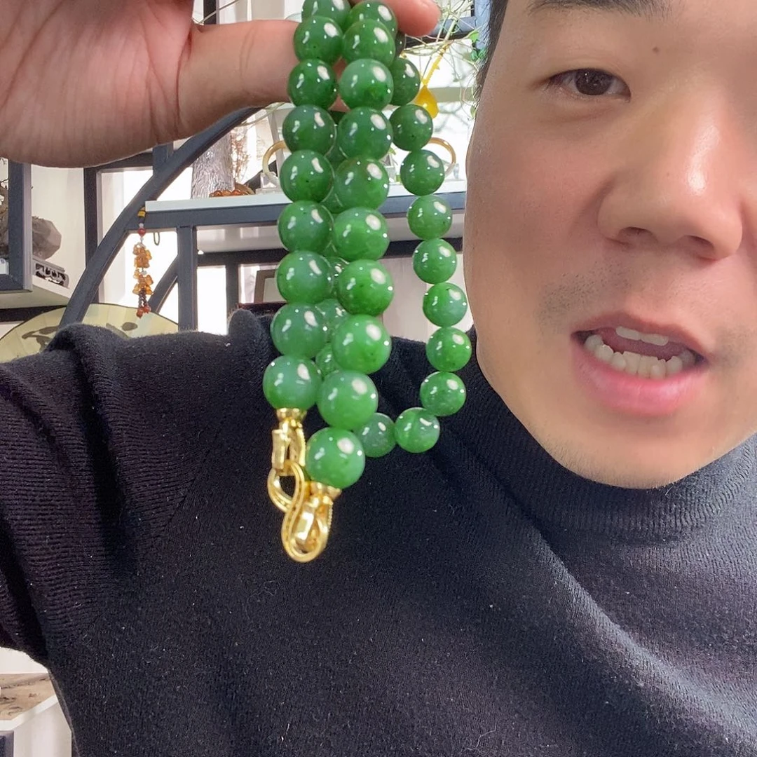 和田玉（碧玉）未镶嵌颈饰卡12