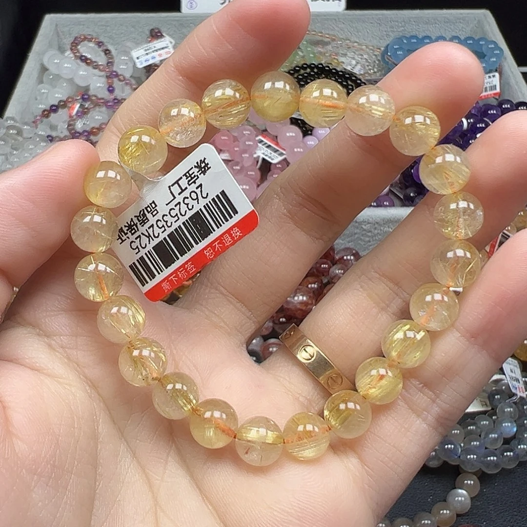 未镶嵌手链水晶卡8.4金发晶37