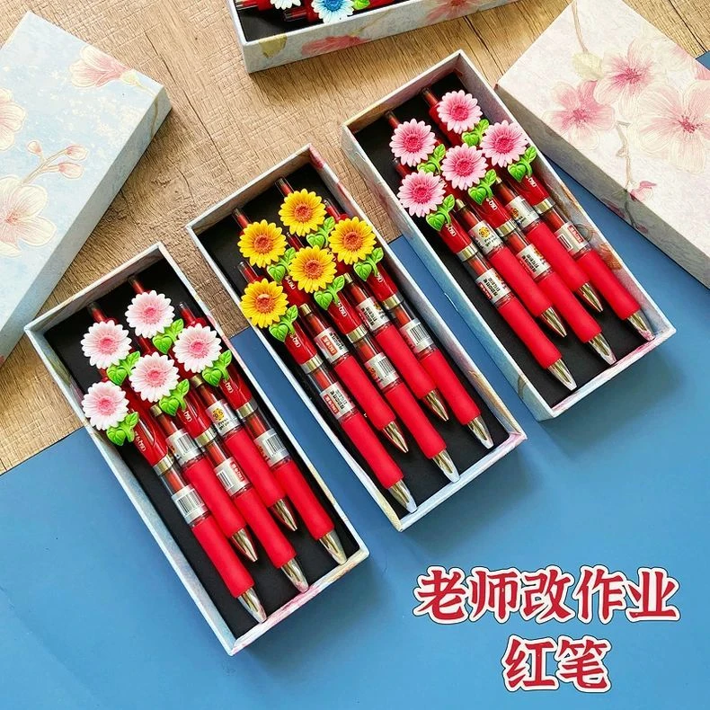 2025教师节礼物实用送男女老师幼儿园中小学班主任走心红笔花束