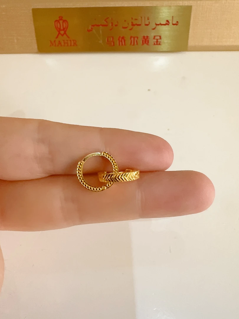 足金耳扣2.22克（850/克）5G工艺