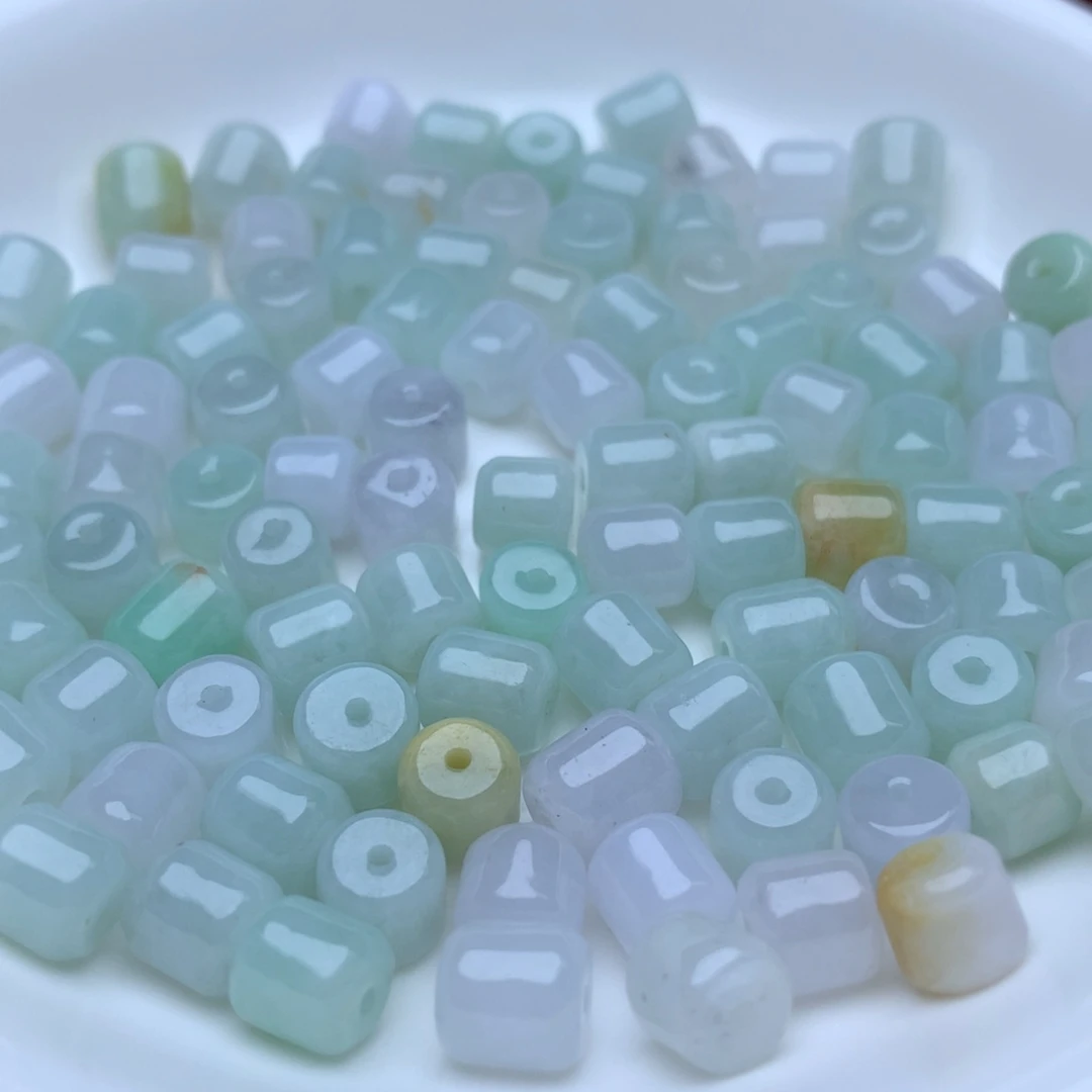 【闪购商品】翡翠手链未镶嵌卡6乘6冰桶珠30个