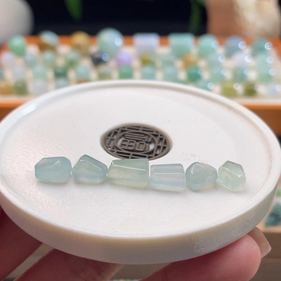 定制翡翠未镶嵌天然缅甸翡翠a货一组随形