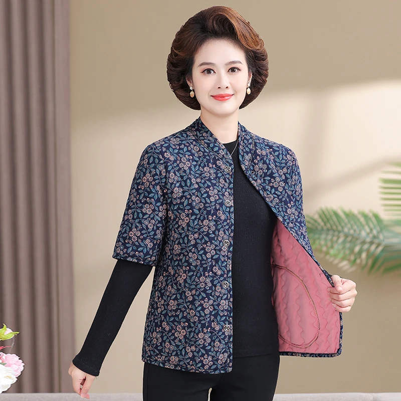 中老年人护肩颈保暖护腰坎肩驼绒棉护肩妈妈秋装2025新款短款马甲