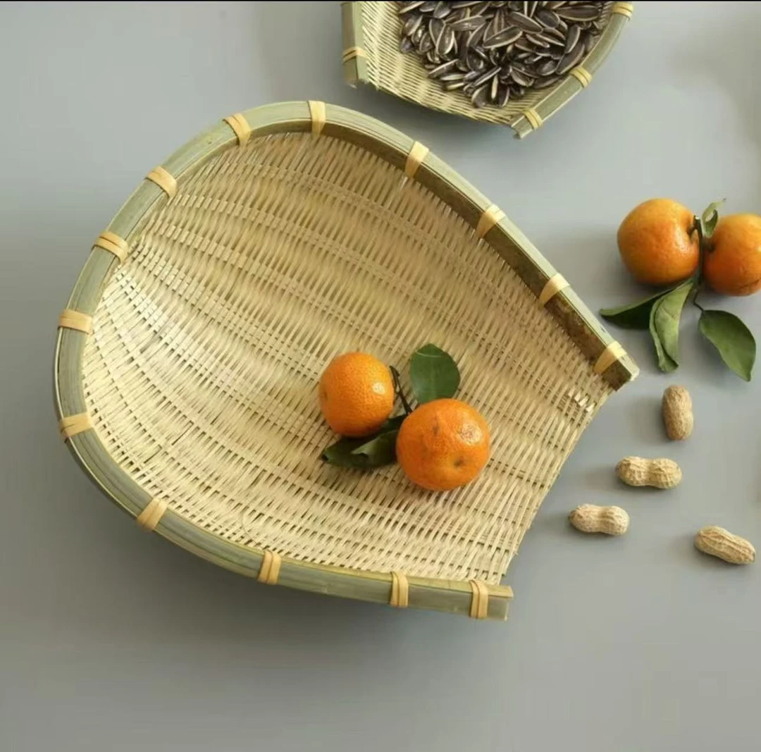 掃箕款竹青竹编簸箕天然环保