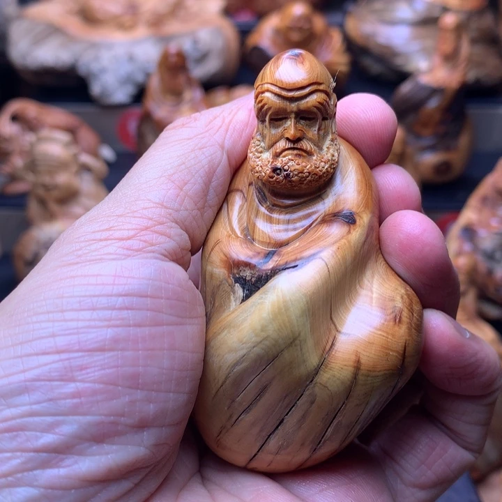 柏木（崖柏）崖柏陈化料手把件