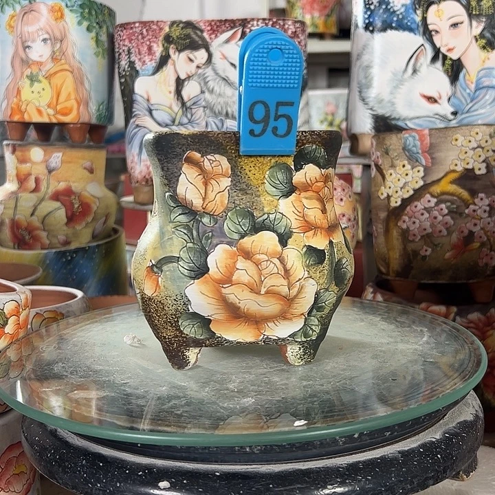 景德镇手绘花盆性价比超高