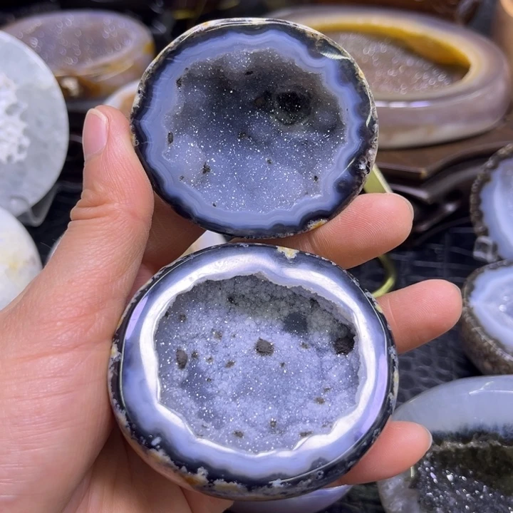 未镶嵌水晶珠宝半成品蓝软盆