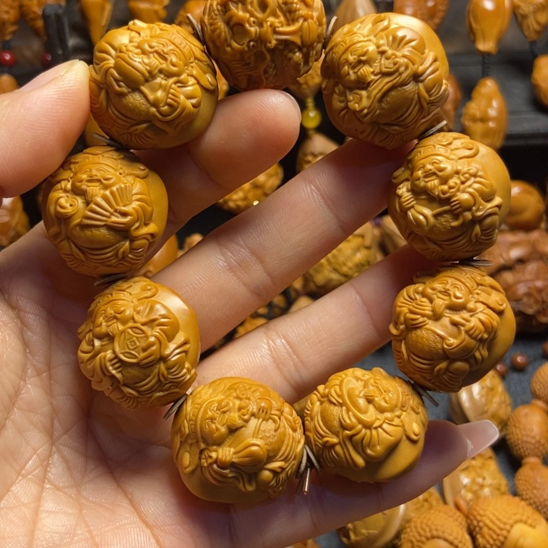【闪购商品】手串/手链橄榄核瑞*?九龙财神