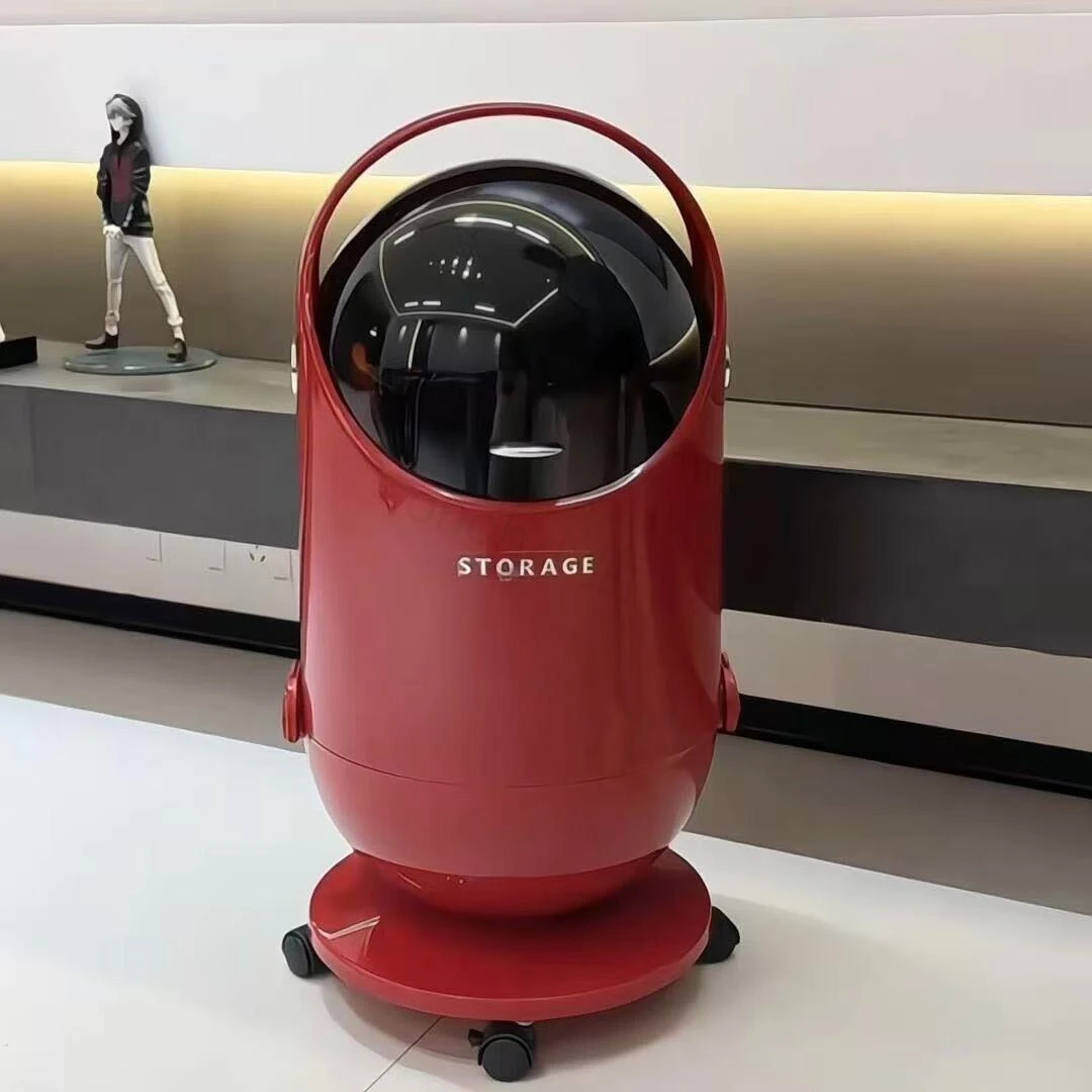 轻奢垃圾桶厨房免弯腰废纸篓家用客厅大容量带盖带轮可移动高级感