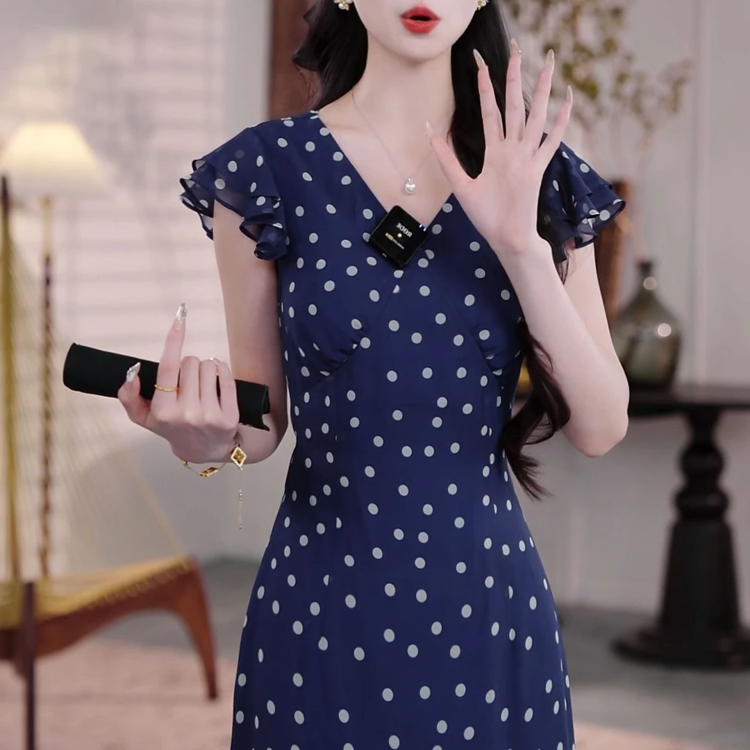 显瘦洋气优雅气质外穿法式小个子连衣裙夏季新款名媛修身中长裙子
