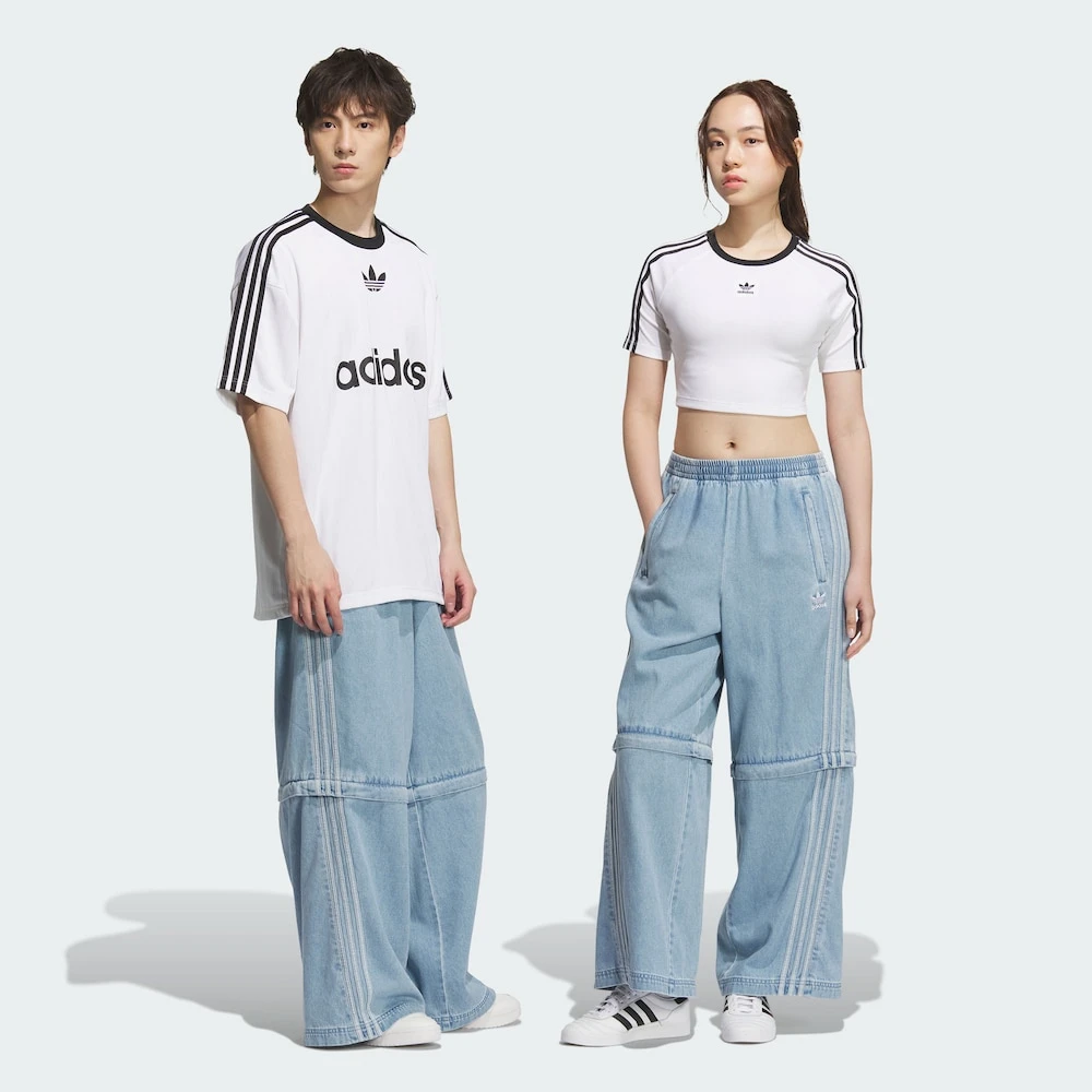 adidas Originals阿迪三叶草男子DENIM ZIP TP牛仔长裤KB6415