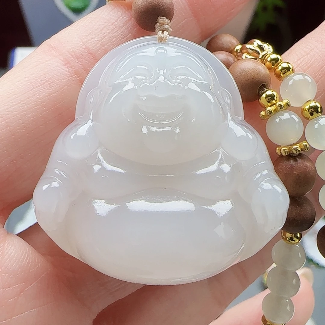 和田玉未镶嵌吊坠(赠链)