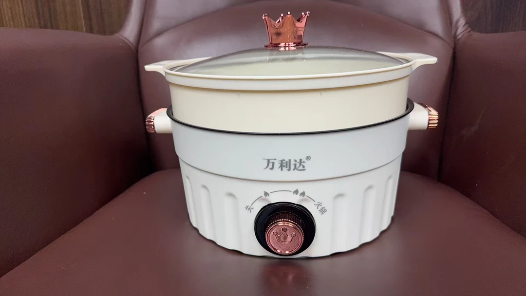 3.6L加蒸笼电器大容量蒸煮炒煎一体锅家用电火锅泡面锅电煮锅