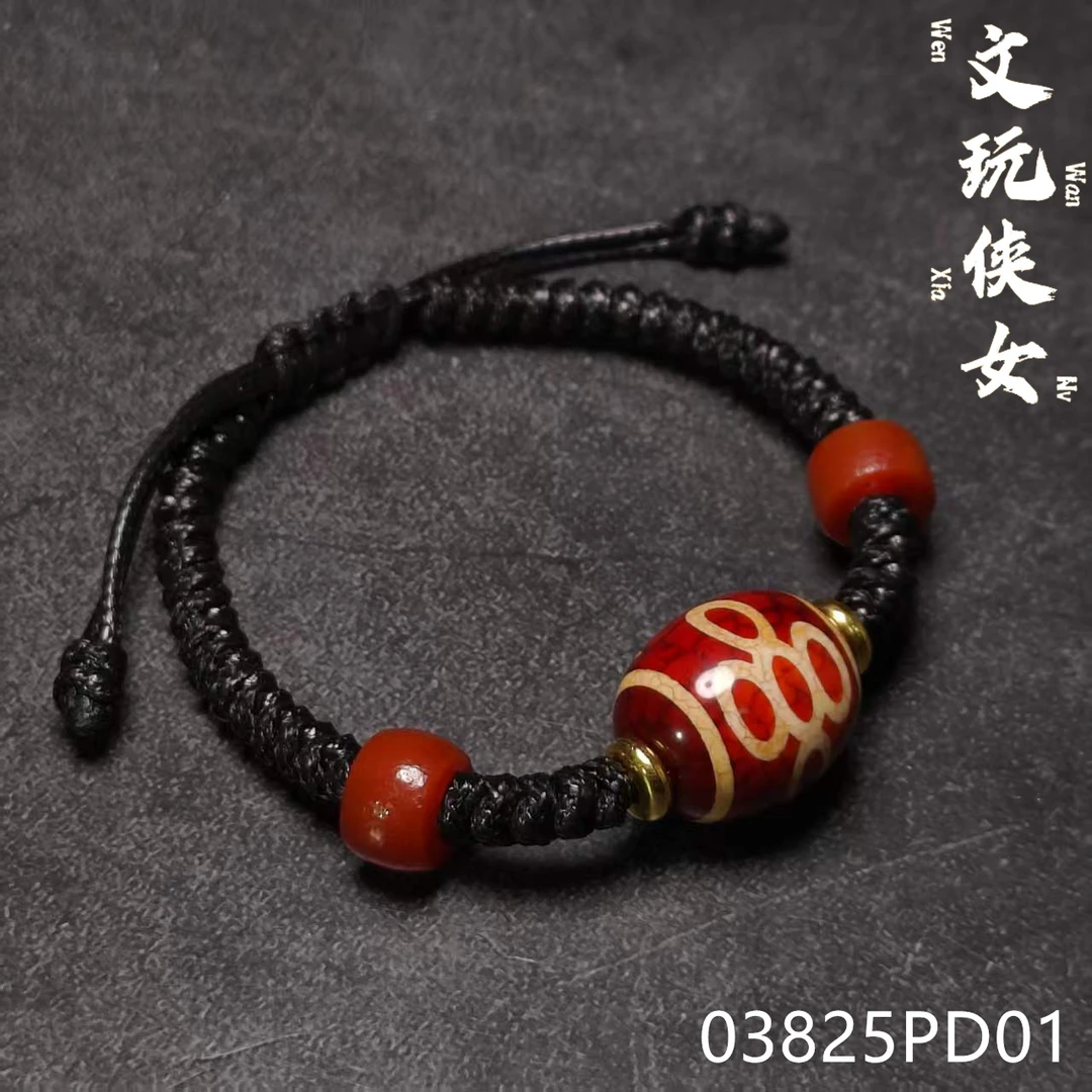 《文玩女侠慧慧》精品玛瑙手串【五眼】【文玩探宝】03825PD01H1-4