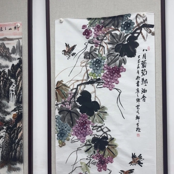 国画绘画作品多次参加全国