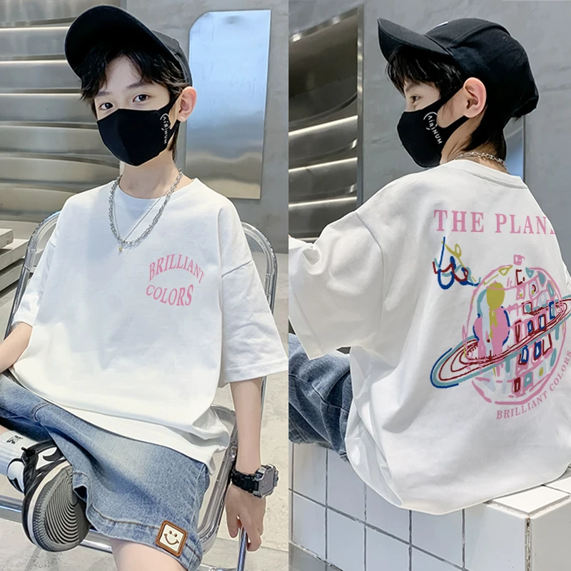 【100%纯棉】2025年款衣服儿童男童夏装潮酷痞帅童装潮牌短袖t恤