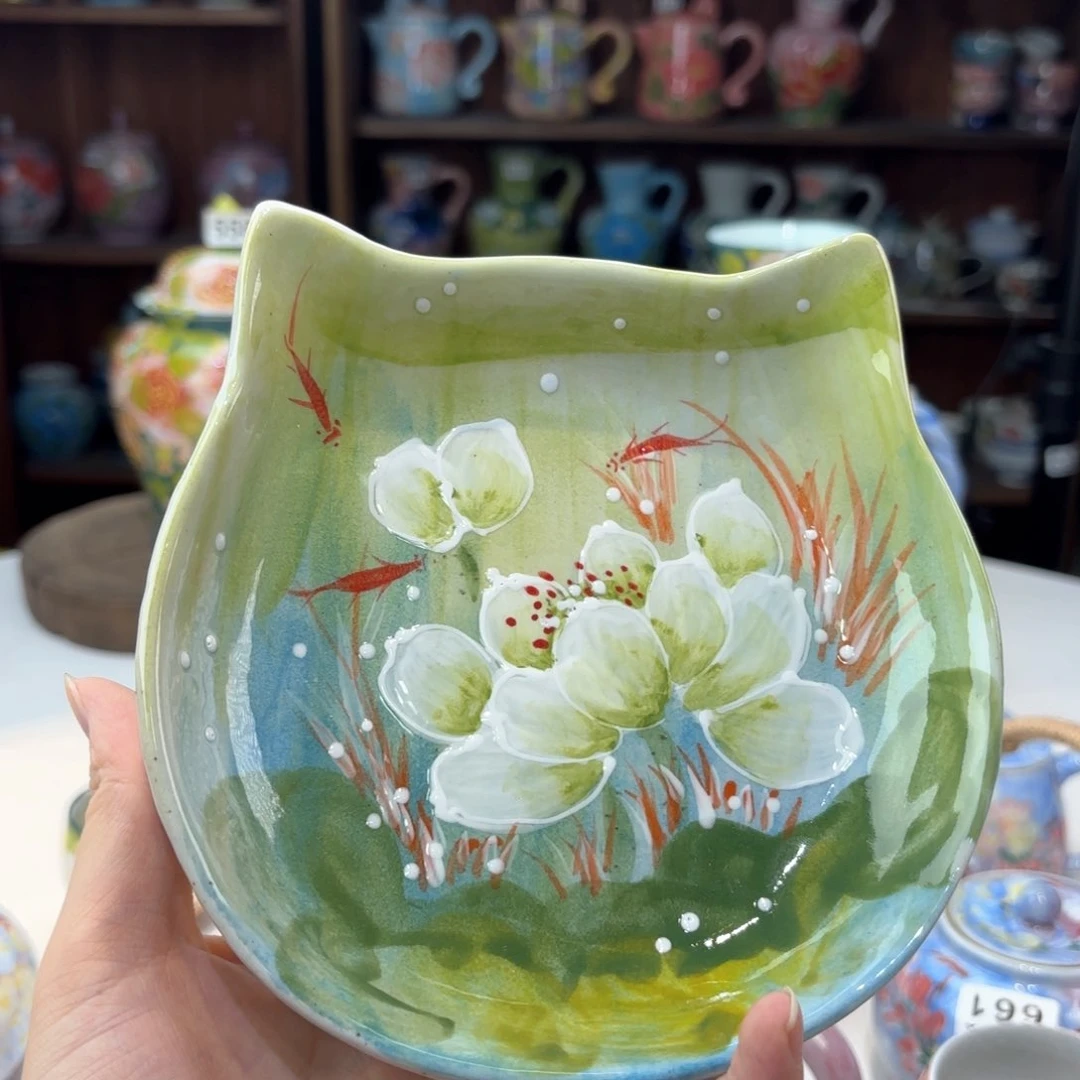 景德镇手绘高温釉下彩陶瓷茶具