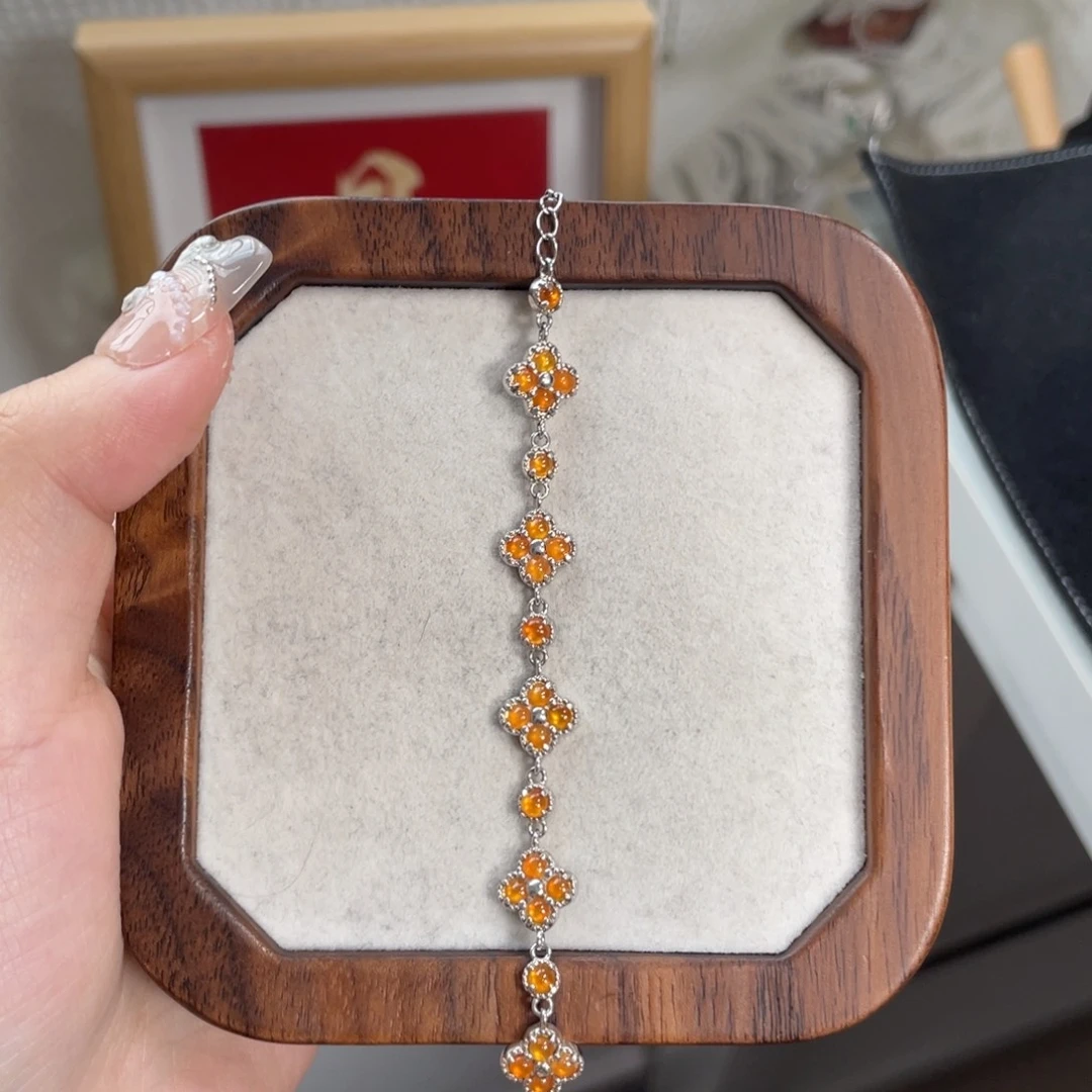 翡翠手链银S925镶嵌125568