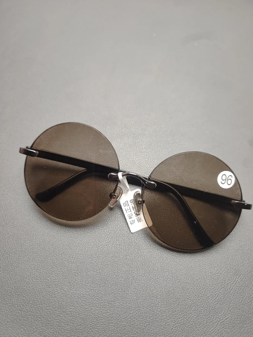 正品水晶石东海眼镜石头太阳镜无框复古清凉墨镜圆形防辐射