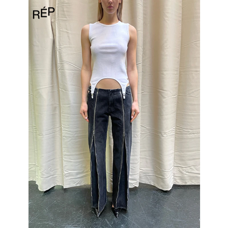 Jean Paul Gaultier设计师品牌白色罗纹紧身背心 25FW