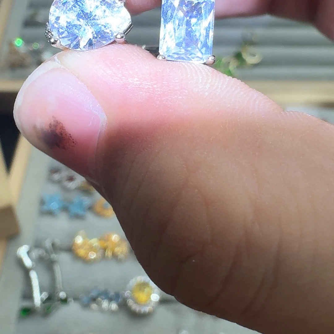 托帕石戒指银S925镶嵌