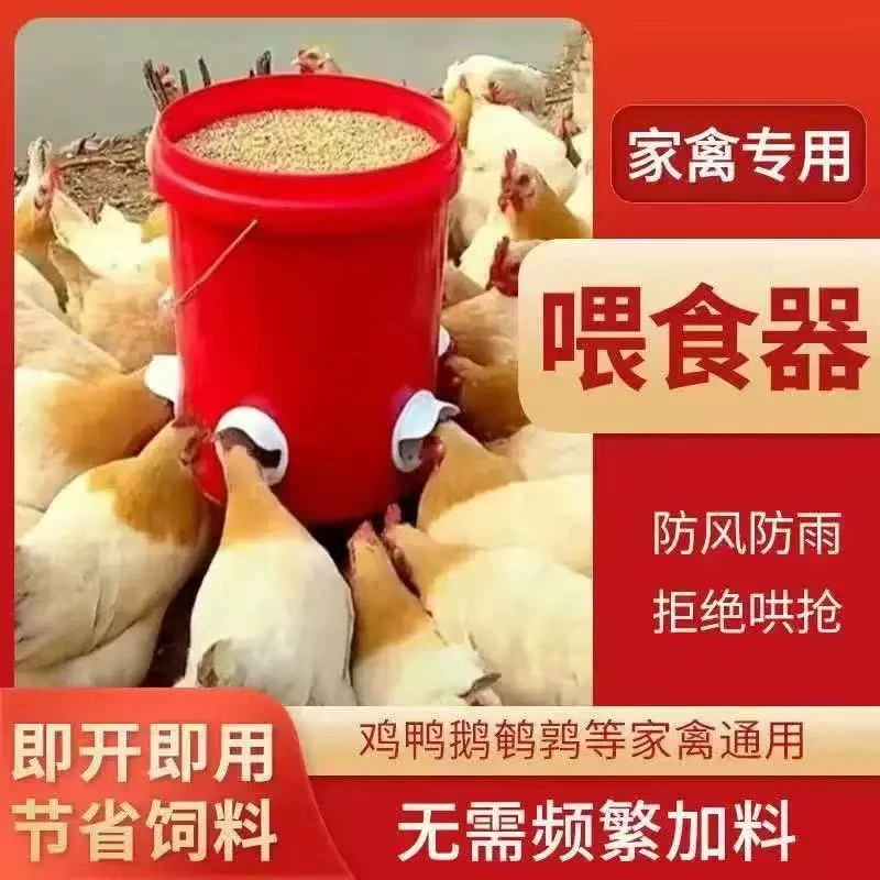 【防止抢食】鸡鸭料器喂鸡食槽喂食芦丁鸡饲料神器家