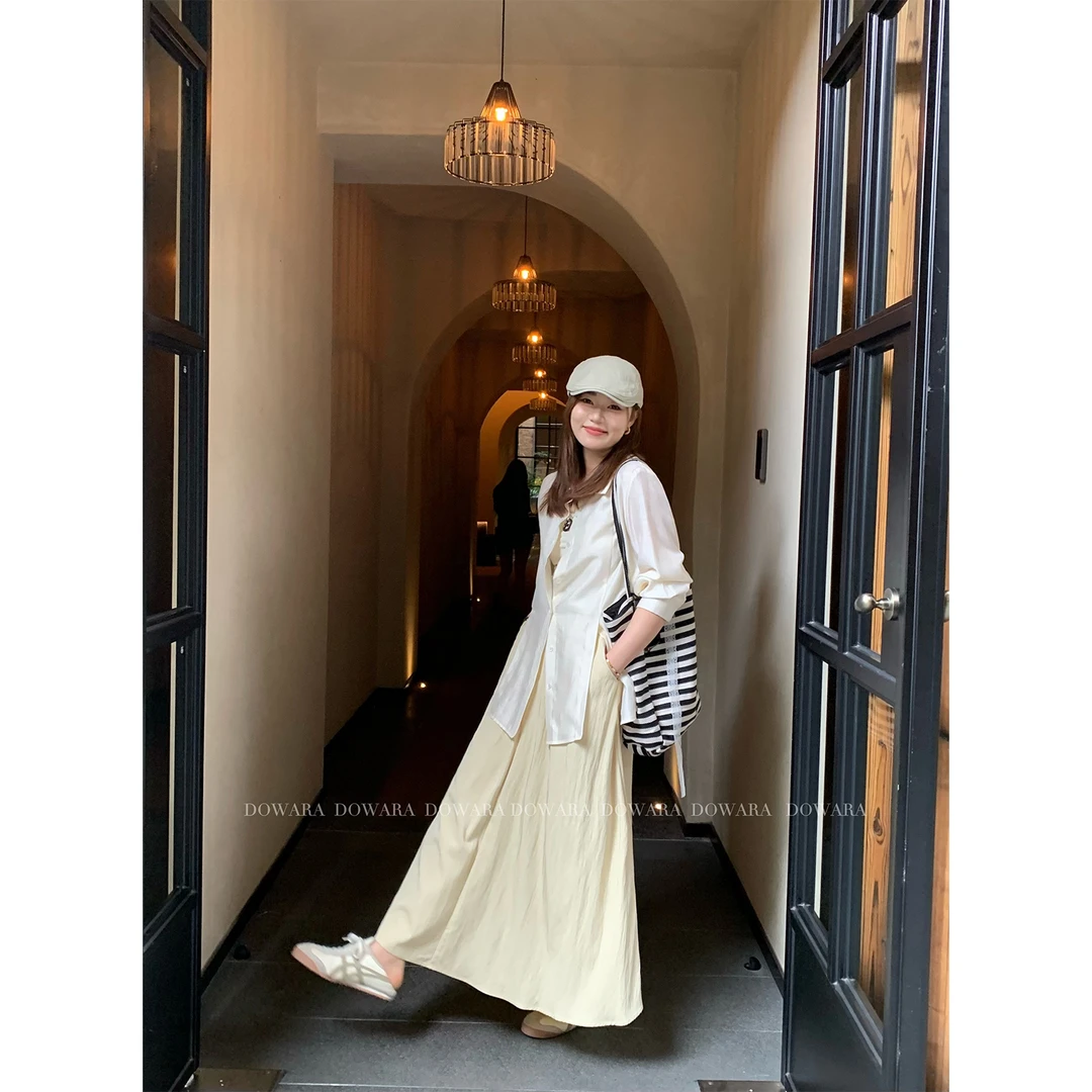 现货大婉酱微胖定制【山本裙】a字裙25夏季高腰宽松显瘦半身裙8102D