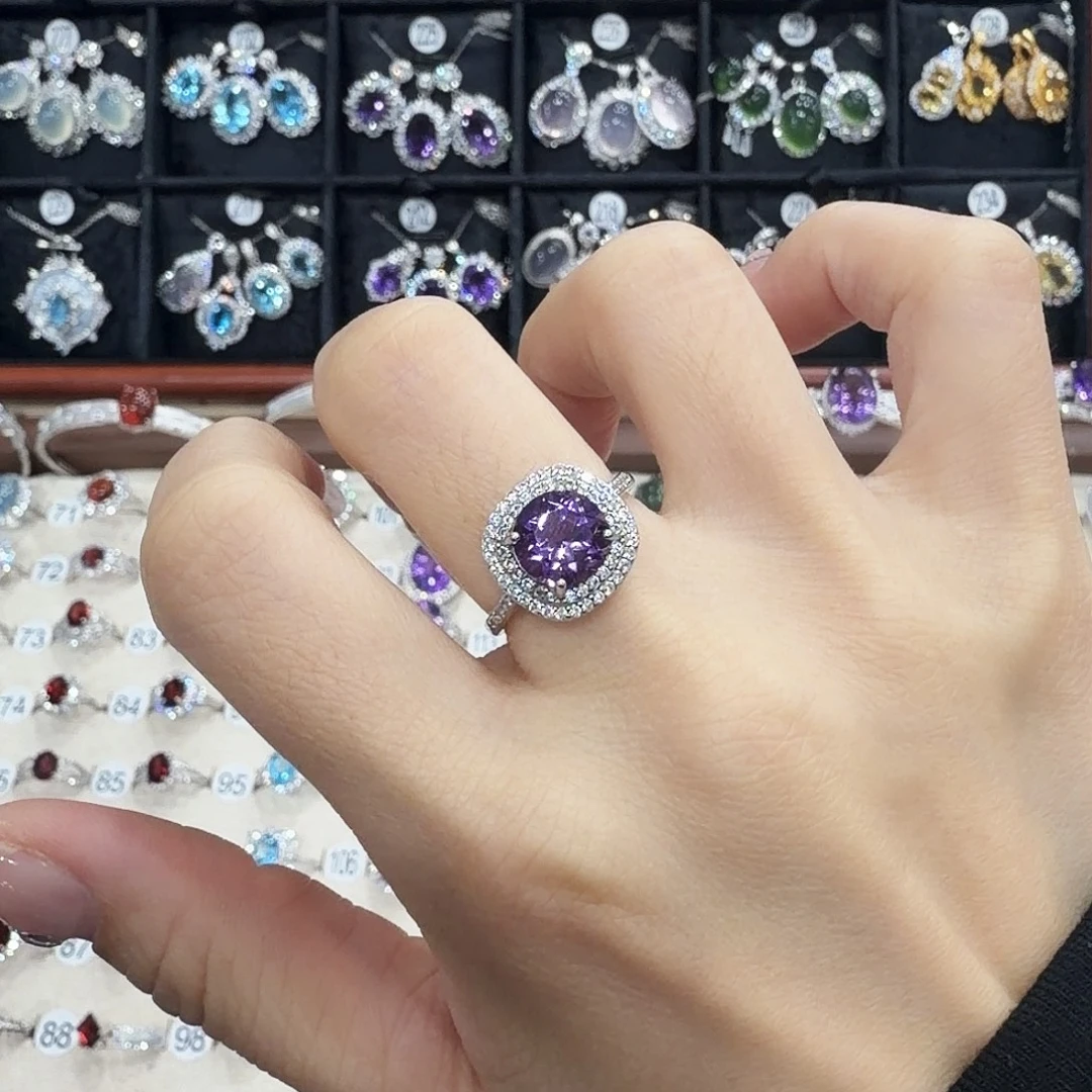 A***）岫玉银S925镶嵌戒指