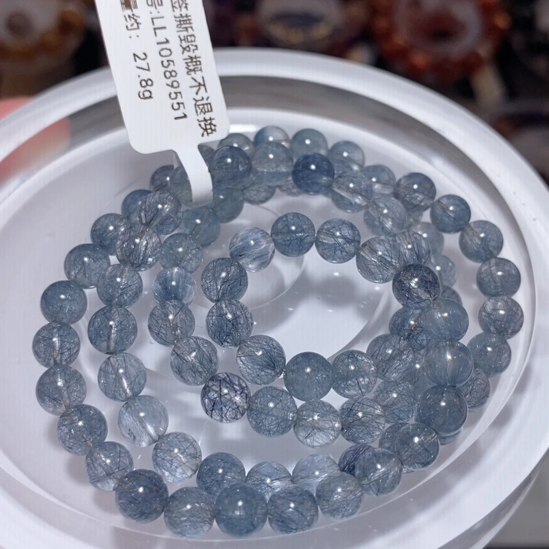 未镶嵌手链水晶F蓝兔毛多圈